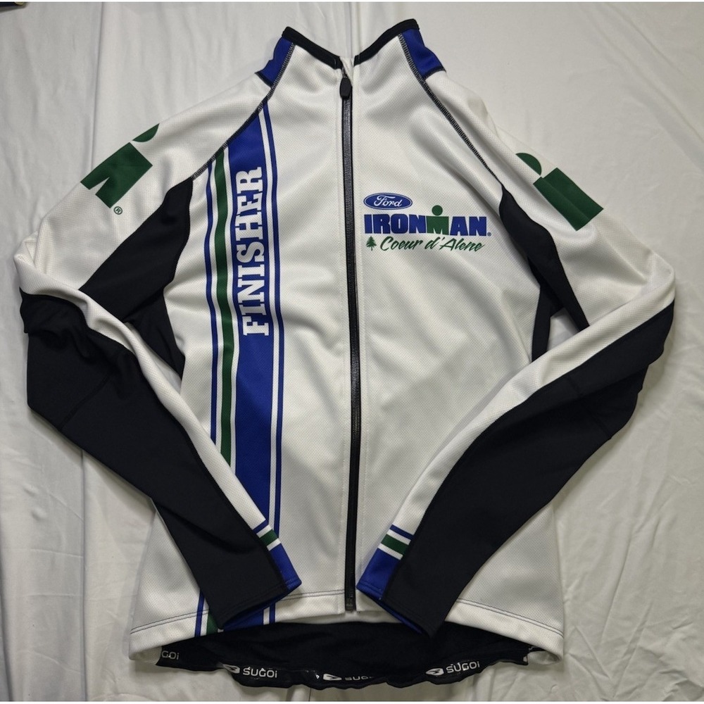 Ironman Finisher‎ Sugoi Couer d'Alene Running Jacket Men S Blue White Cycling